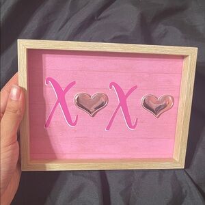 Pink Wall Decor with Heart Design